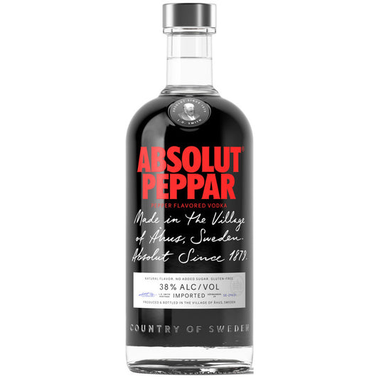Absolut Chili Pepper Flavored Vodka Peppar 76 - 750ML