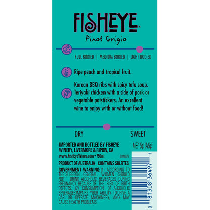 Fish Eye Pinot Grigio South Eastern Australia - 750ML - Back
