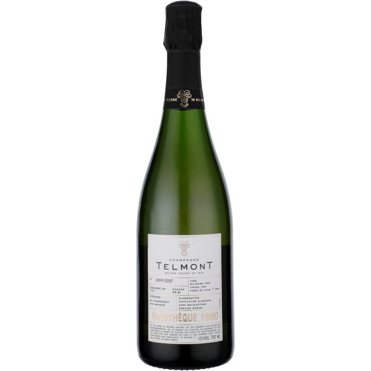 Telmont Champagne Extra Brut Vinotheque 1990 - 750ML - Front