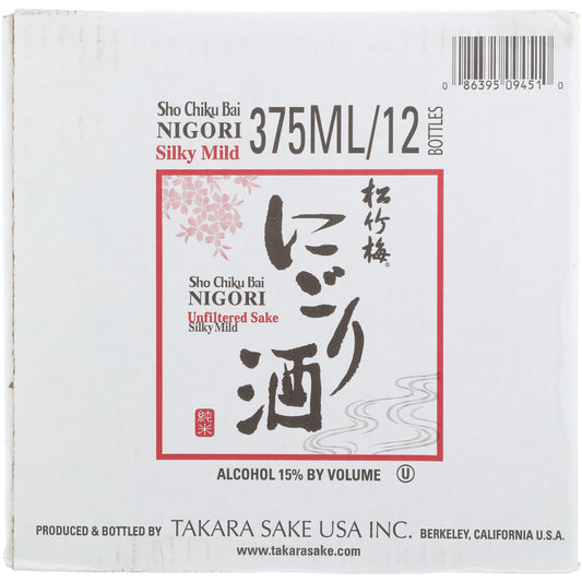 Sho Chiku Bai Junmai Nigori Sake - 375ML - Front