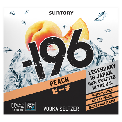 -196 Peach Vodka Seltzer Cocktail 11 - 355ML (Case) - Back