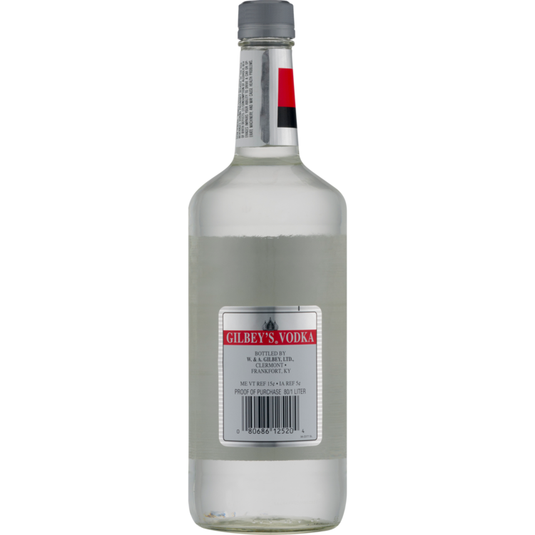 Gilbey's Vodka 80 - 1.0L - Back