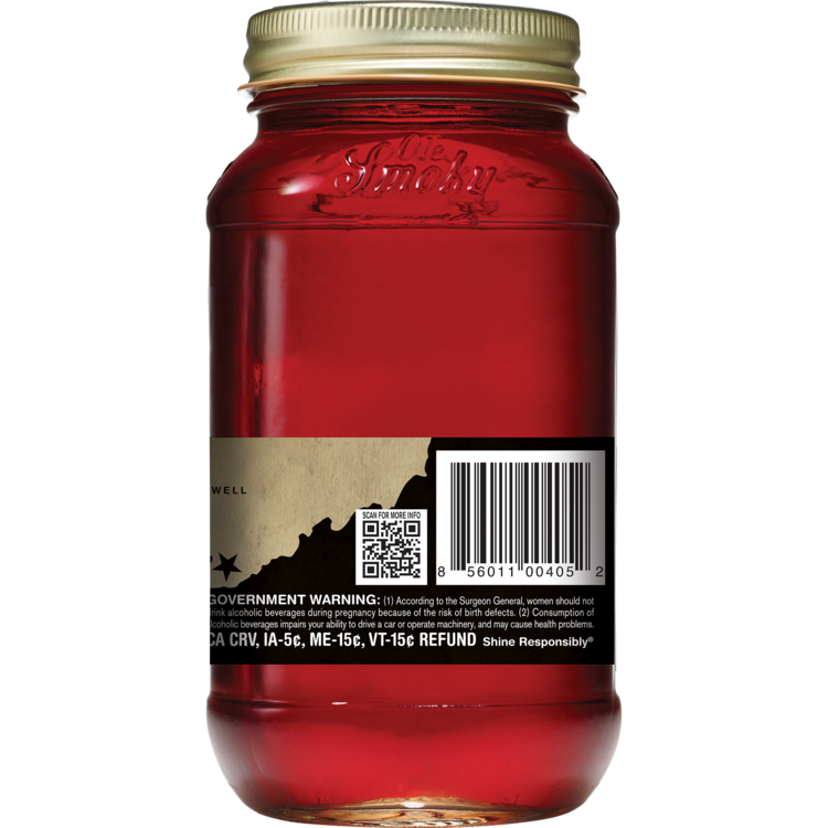 Ole Smoky Blackberry Moonshine 40 - 750ML - Back Label