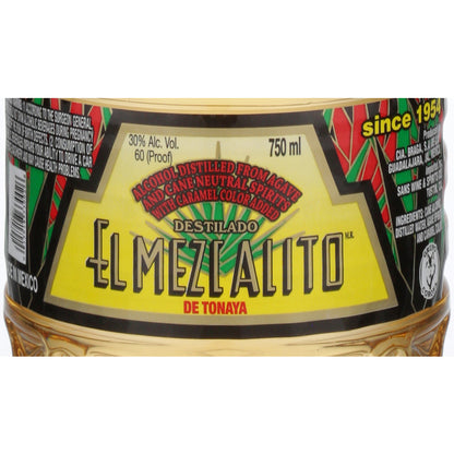 El Mezcalito Agave & Cane Neutral Spirits Gold 60 - 750ML - Front Label