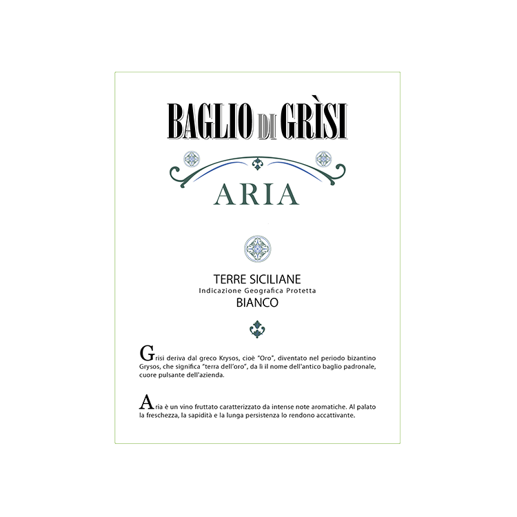 Baglio Di Grisi Terre Siciliane Bianco Aria 2018 - 750ML