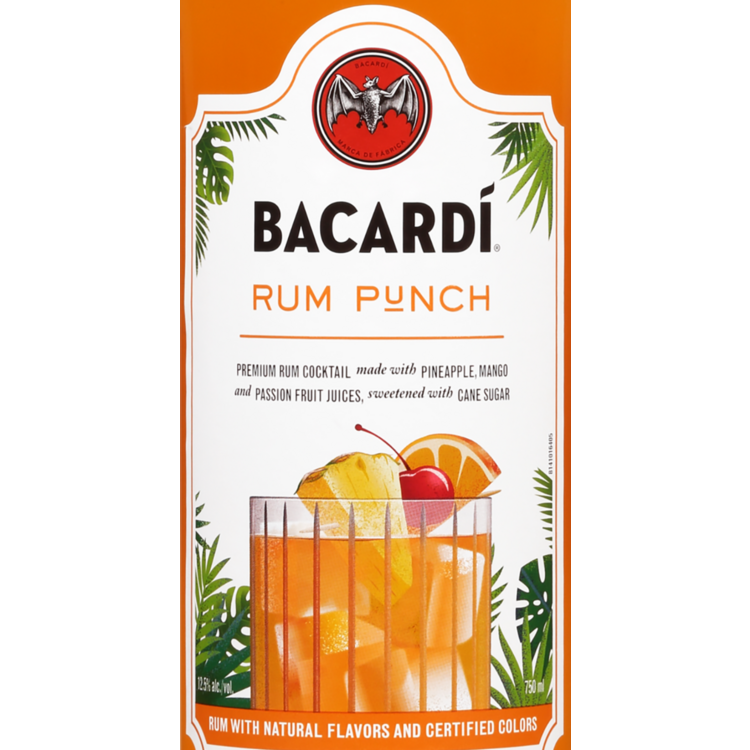 Bacardi Rum Punch Classic Cocktails 25 - 750ML - Front Label
