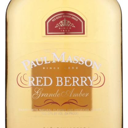 Paul Masson Red Berry Flavored Brandy Grande Amber 54 - 375ML - Front Label