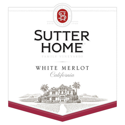 Sutter Home White Merlot California - 1.5L - Front Label