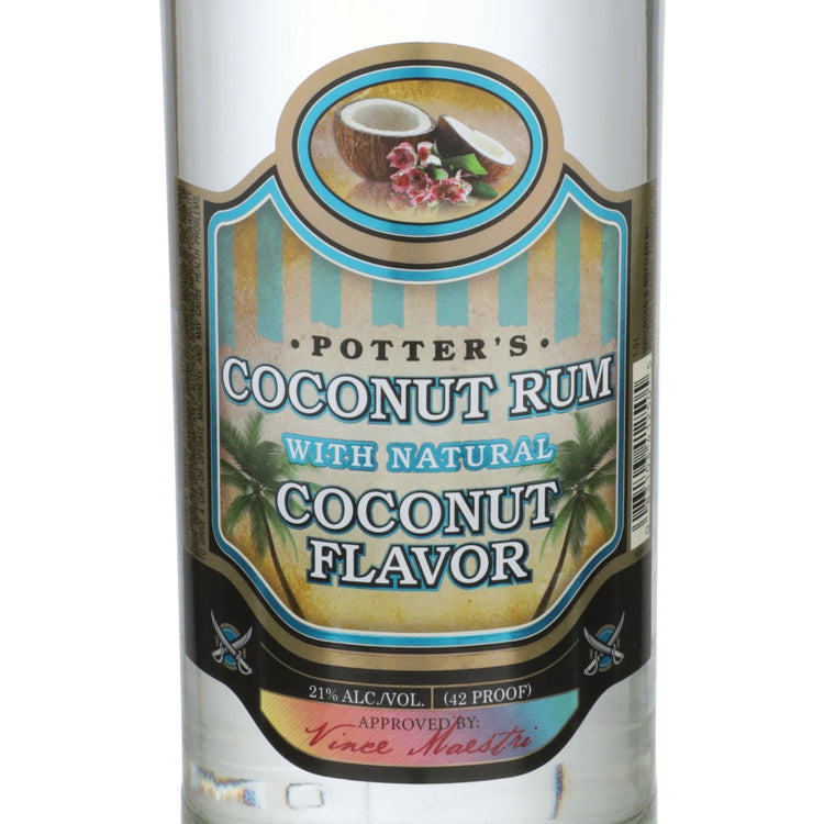 Potter's Coconut Flavored Rum 42 - 1.0L - Front Label