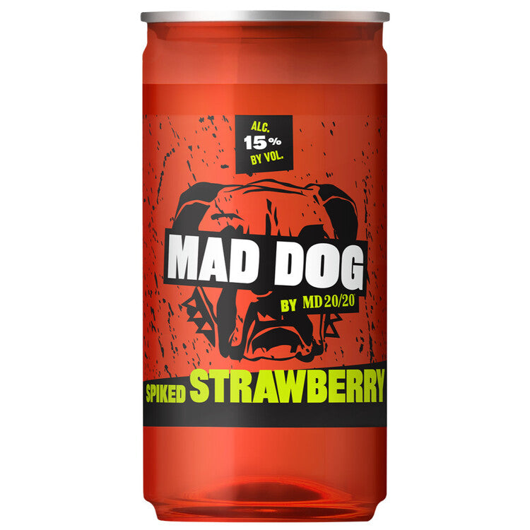 Mad Dog Spiked Strawberry Flavored Wine - 200ML - Front