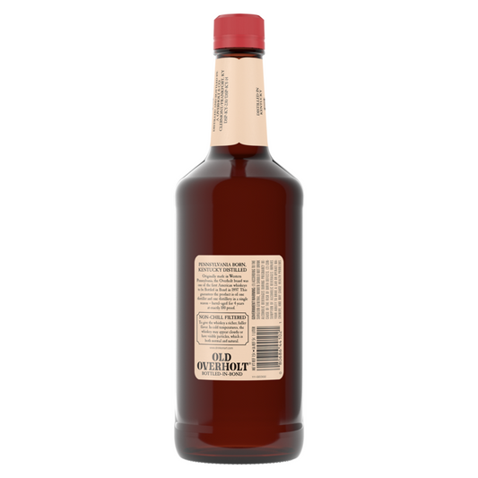Old Overholt Straight Rye Whiskey Bonded 4 Yr 100 - 1.0L - Back