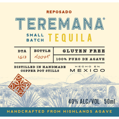 Teremana Tequila Reposado Small Batch 80 - 50ML - Front Label