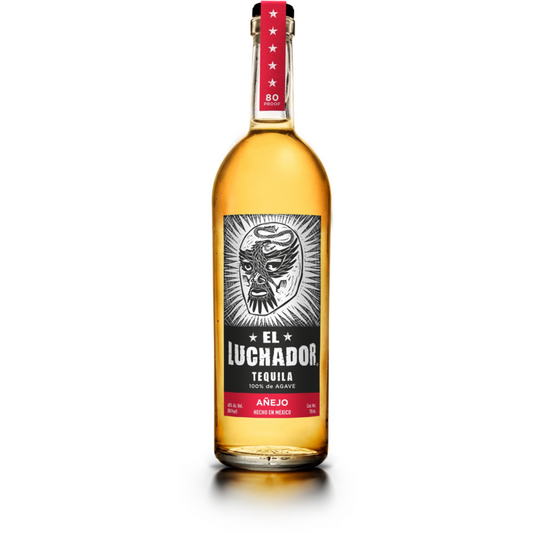 El Luchador Tequila Anejo 80 - 750ML - Front