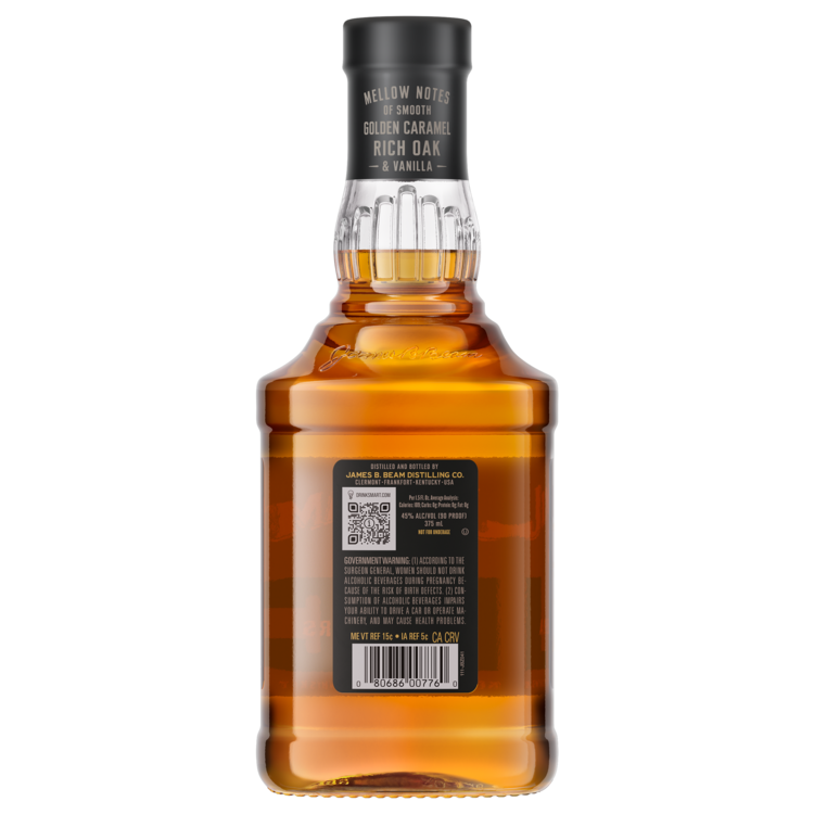 Jim Beam Straight Bourbon Black 7 Yr 90 - 375ML - Back