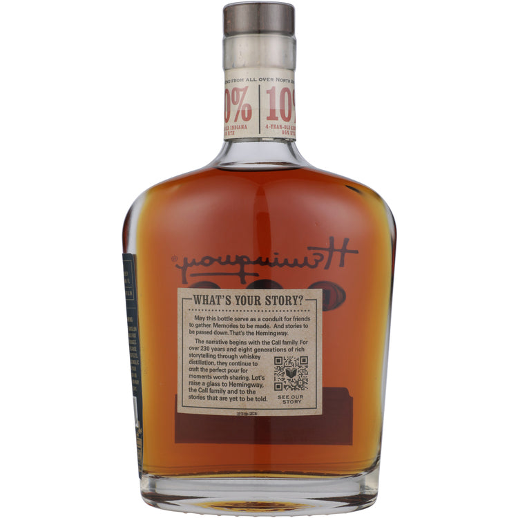 Hemingway Rye Whiskey Signature Edition 102 - 750ML - Back