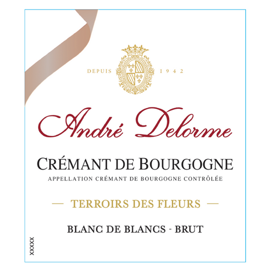Andre Delorme Cremant De Bourgogne Brut Blanc De Blancs Terroirs Des F - 750ML - Front Label