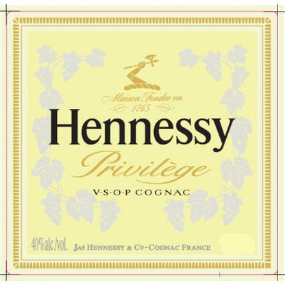Hennessy Cognac Vsop 80 Flask - 200ML - Front Label