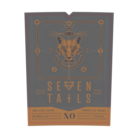 Seven Tails Brandy Xo Port Cask Finish 84 - 50ML - Front Label