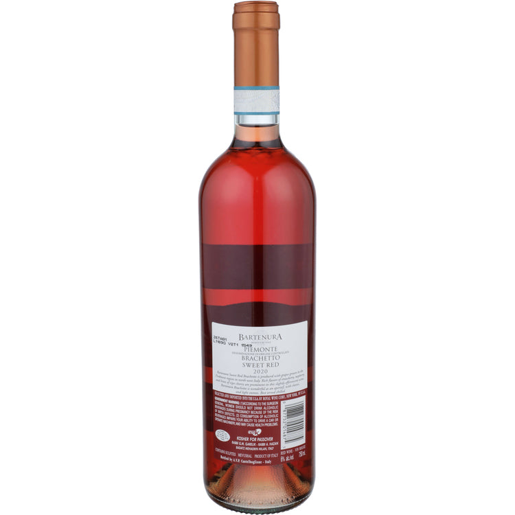 Bartenura Brachetto Piemonte - 750ML - Back