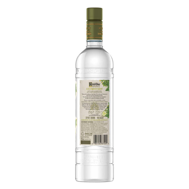 Ketel One Cucumber & Mint Flavored Vodka Botanical 60 - 750ML - Back