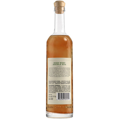 High West Rye Whiskey Double Rye! 92 - 375ML - Back