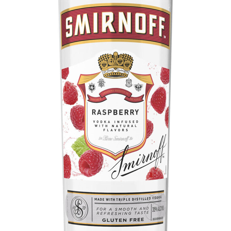 Smirnoff Vodka Raspberry Flavored 60 - 750ML - Front Label