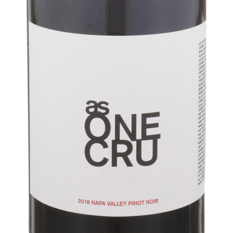 As One Cru Pinot Noir Stanly Ranch Vineyard Napa Valley 2019 - 750ML