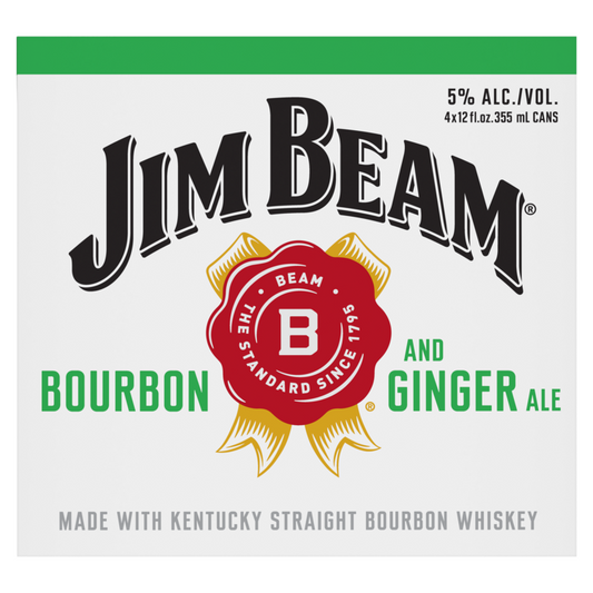 Jim Beam Bourbon & Ginger Ale Cocktail 10 - 355ML