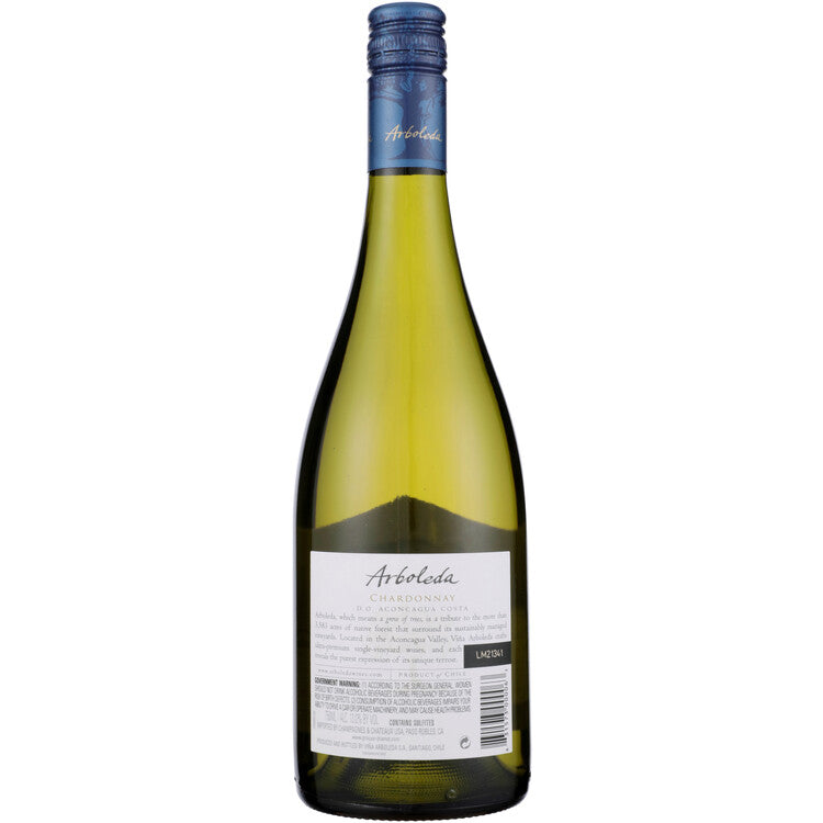 Arboleda Chardonnay Aconcagua Coast 2021 - 750ML - Back