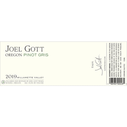 Joel Gott Pinot Gris Willamette Valley 2022 - 750ML