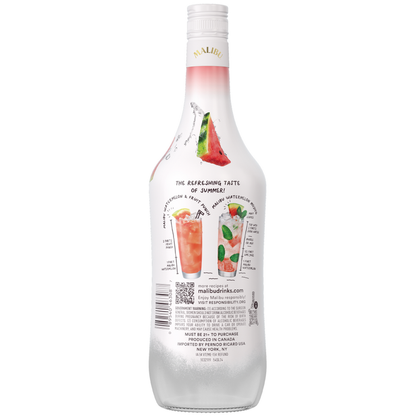 Malibu Watermelon Flavored Rum 42 - 750ML - Back