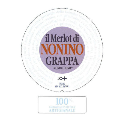 Nonino Grappa Il Merlot Di Nonino Monovitigno 82 - 750ML - Front Label