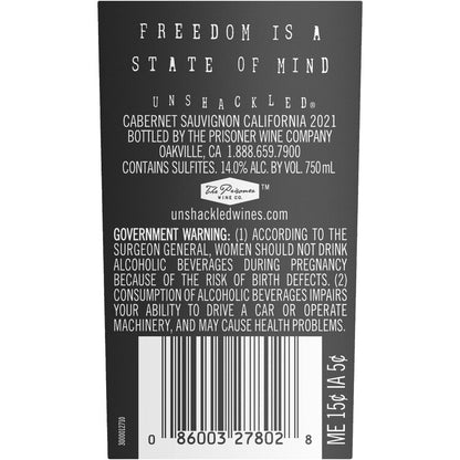 Unshackled Cabernet Sauvignon Central Coast 2023 - 750ML