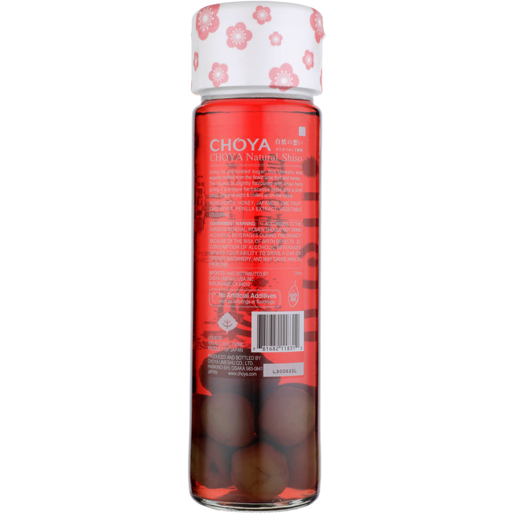 Choya Herbal Liqueur Natural Shiso Honey 30 - 750ML - Back