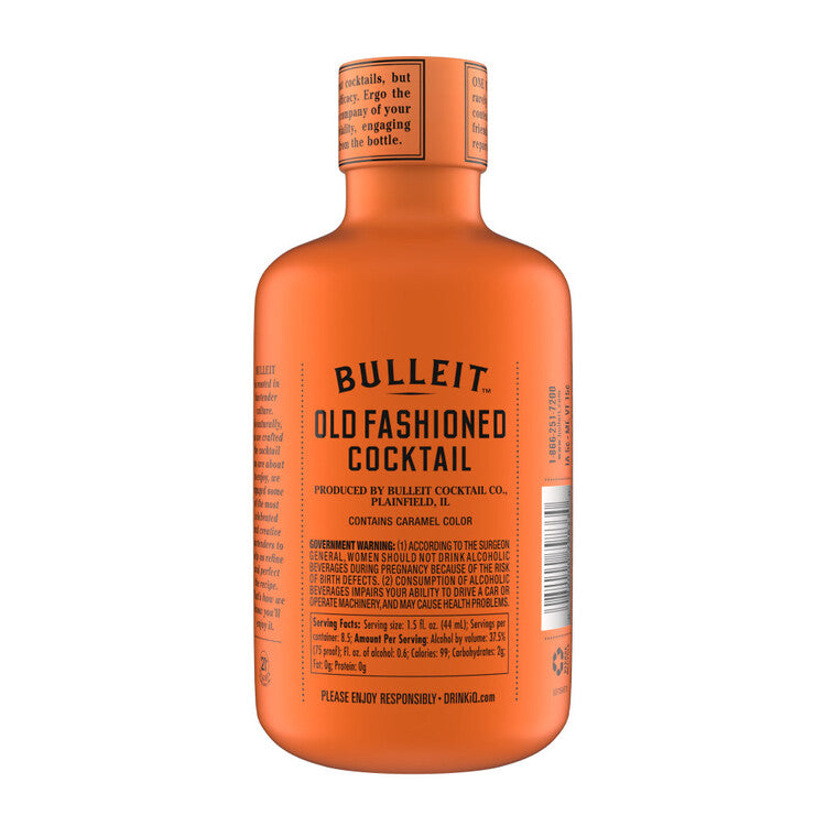 Bulleit Old Fashioned Cocktail 75 - 375ML - Back