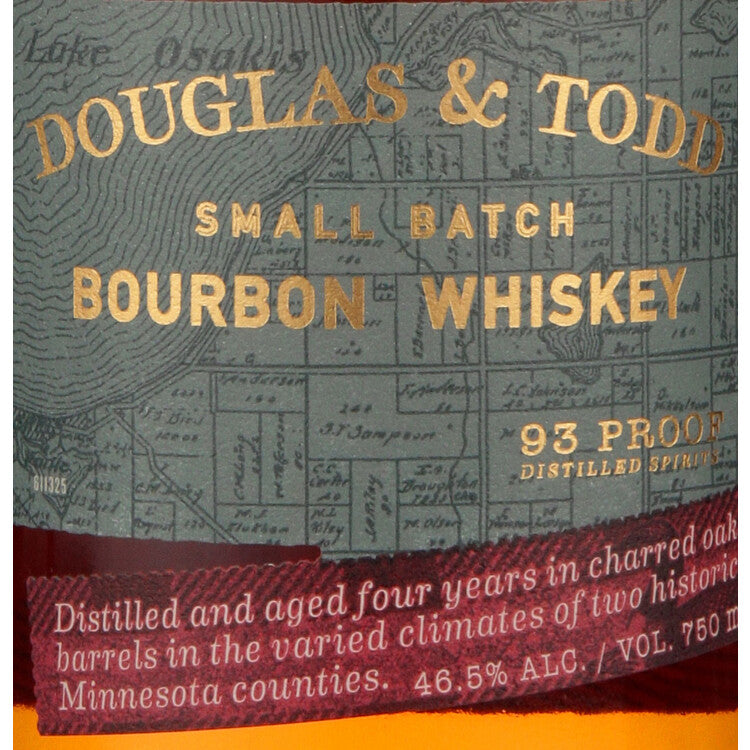 Douglas & Todd Bourbon Small Batch 4 Yr 93 - 750ML - Front Label