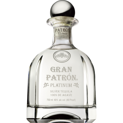 Gran Patron Tequila Platinum 80 - 750ML - Front