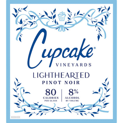 Cupcake Pinot Noir Lighthearted California - 750ML - Front Label
