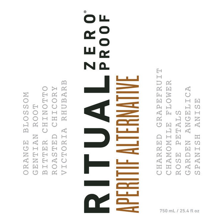 Ritual Zero Proof Aperitif Alternative Non-Alcoholic Spirit - 750ML - Front Label