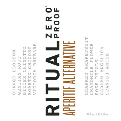 Ritual Zero Proof Aperitif Alternative Non-Alcoholic Spirit - 750ML - Front Label