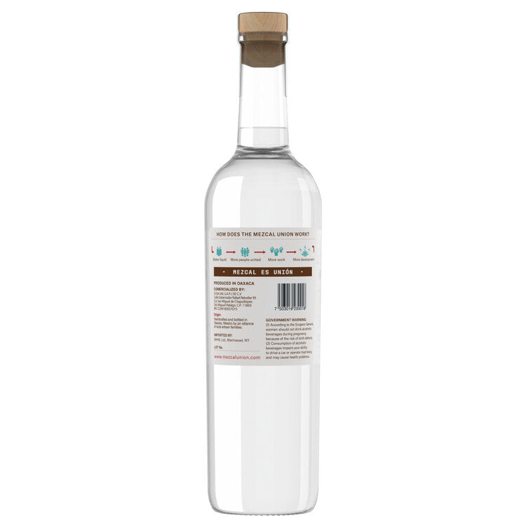 Union Uno Mezcal Joven 80 - 750ML - Back