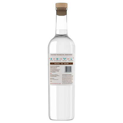 Union Uno Mezcal Joven 80 - 750ML - Back