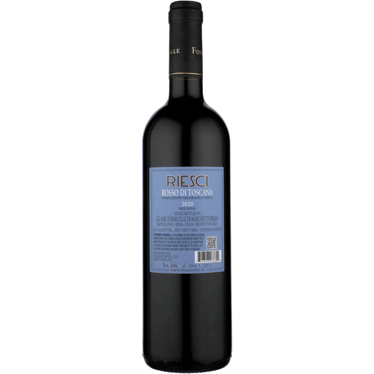Fossacolle Toscana Rosso Riesci 2020 - 750ML - Back