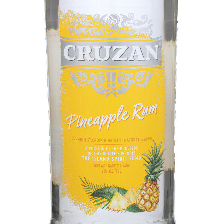 Cruzan Pineapple Flavored Rum 42 - 1.0L - Front Label