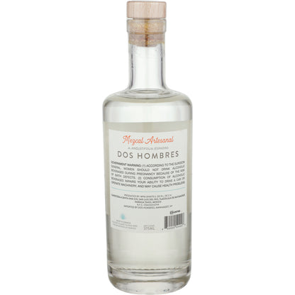 Dos Hombres Mezcal Artesanal Joven Espadin 84 - 375ML - Back