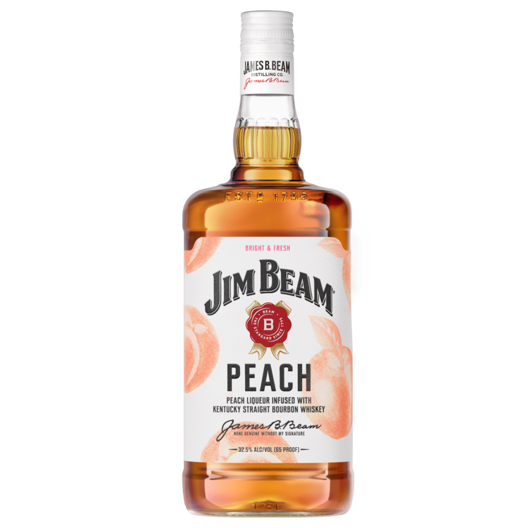 Jim Beam Peach Infused Straight Bourbon 65 - 1.75L - Front