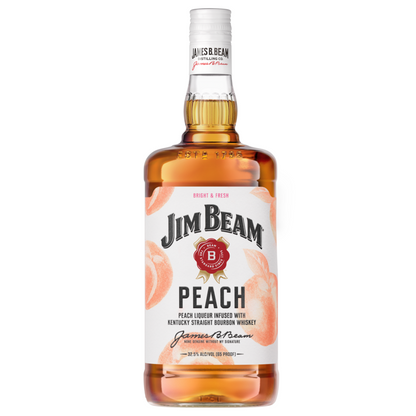 Jim Beam Peach Infused Straight Bourbon 65 - 1.75L - Front
