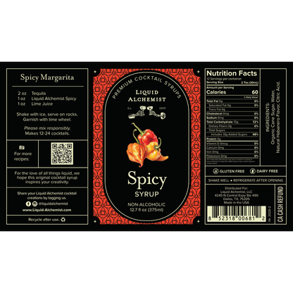 Liquid Alchemist Spicy Syrup - 375ML - Front Label