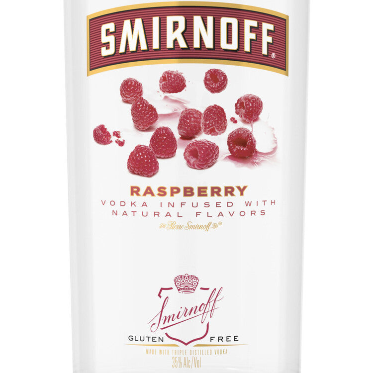 Smirnoff Vodka Raspberry Flavored 60 - 1.75L - Front Label