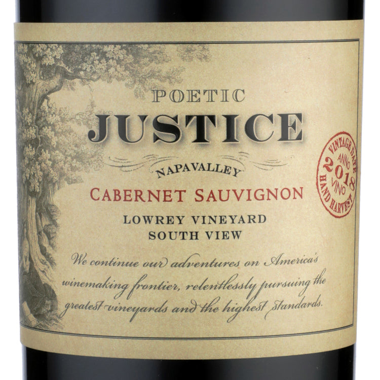 Justice Cabernet Sauvignon Poetic South View Lowrey Vineyard Napa Vall - 750ML - Front Label